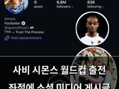 사비 시몬스 월드컵 출전 좌절에 소셜 미디어 게시글 전부 삭제