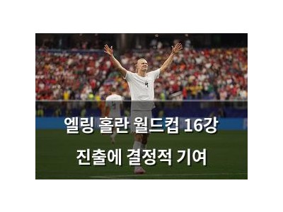 엘링 홀란 월드컵 16강 진출에 결정적 기여