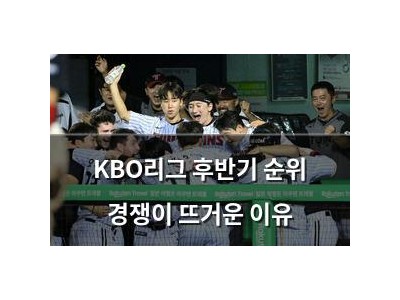 KBO리그 후반기 순위 경쟁이 뜨거운 이유