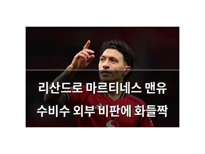 리산드로 마르티네스 맨유 수비수 외부 비판에 화들짝