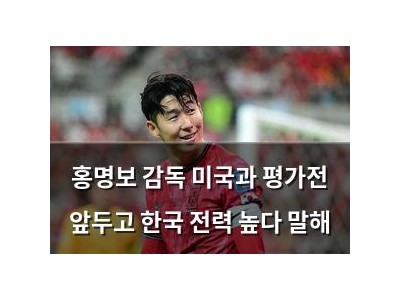 홍명보 감독 미국과 평가전 앞두고 한국 전력 높다 말해