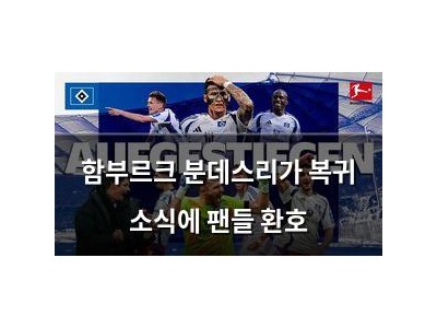 함부르크 분데스리가 복귀 소식에 팬들 환호