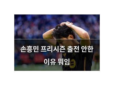 손흥민 프리시즌 출전 안한 이유 뭐임