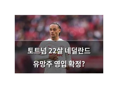 토트넘 22살 네덜란드 유망주 영입 확정?