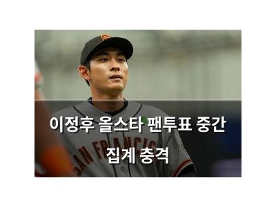 이정후 올스타 팬투표 중간 집계 충격