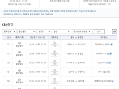 프로토 승부식 73회차 FIFA 클럽 월드컵 경기 포함