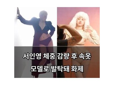 서인영 체중 감량 후 속옷 모델로 발탁돼 화제