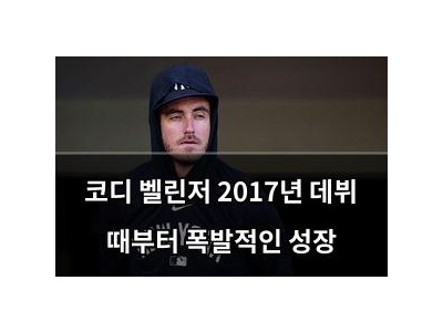 코디 벨린저 2017년 데뷔 때부터 폭발적인 성장